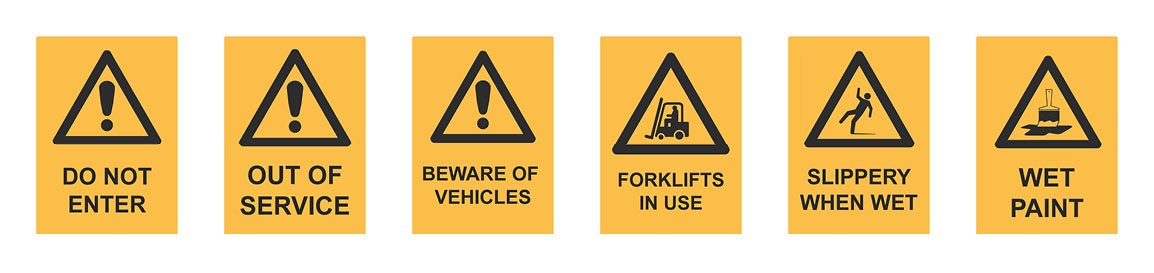 Hazard Warning Signage Templates