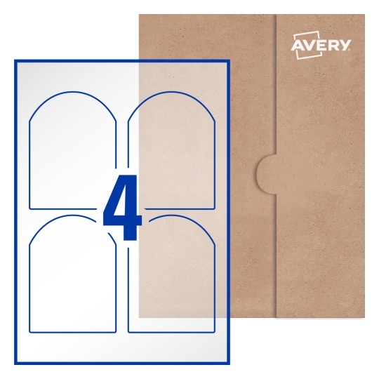 Arched Labels - 89 x 120.7mm Arched, Avery® Blank Labels 89x120-A