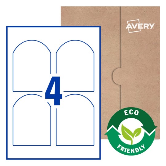 Arched Labels - 89 x 120.7mm Arched, Avery® Blank Labels 89x120-A
