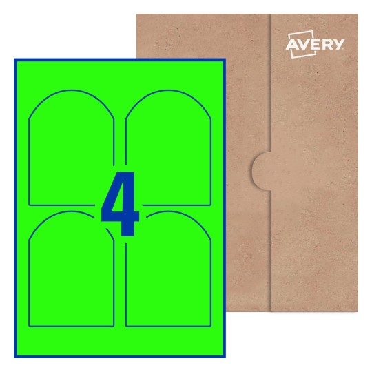 Arched Labels - 89 x 120.7mm Arched, Avery® Blank Labels 89x120-A