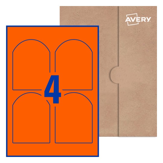 Arched Labels - 89 x 120.7mm Arched, Avery® Blank Labels 89x120-A