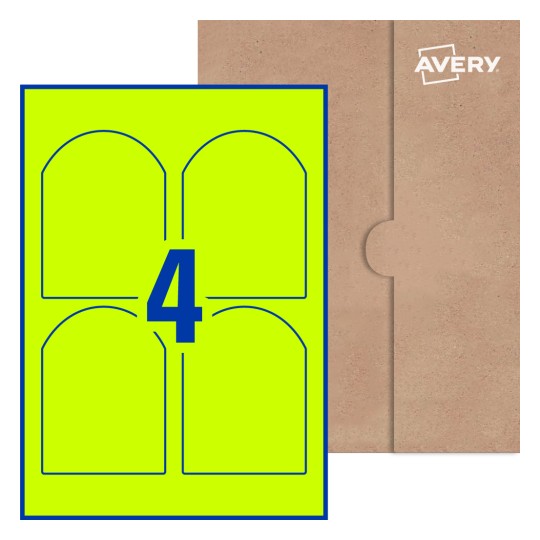 Arched Labels - 89 x 120.7mm Arched, Avery® Blank Labels 89x120-A