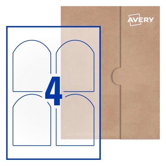 Arched Labels - 89 x 120.7mm Arched, Avery® Blank Labels 89x120-A