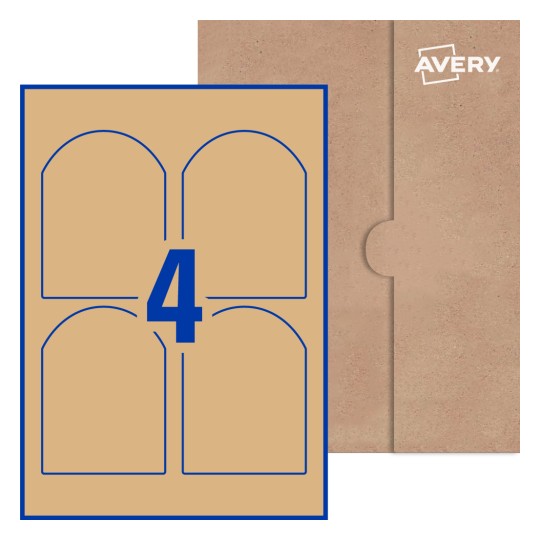 Arched Labels - 89 x 120.7mm Arched, Avery® Blank Labels 89x120-A