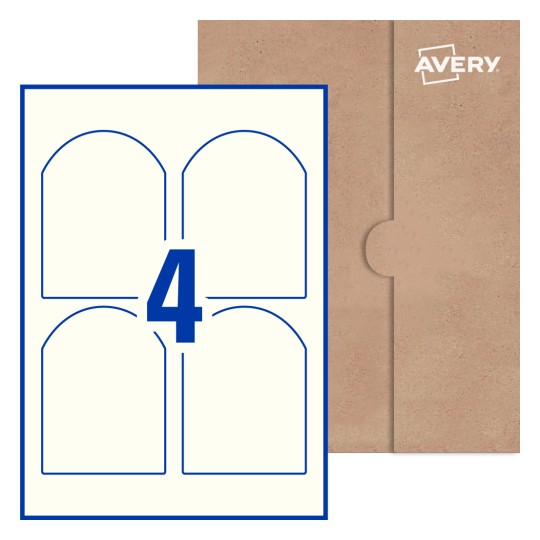 Arched Labels - 89 x 120.7mm Arched, Avery® Blank Labels 89x120-A