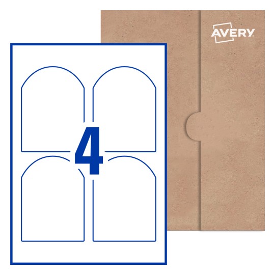 Arched Labels - 89 x 120.7mm Arched, Avery® Blank Labels 89x120-A