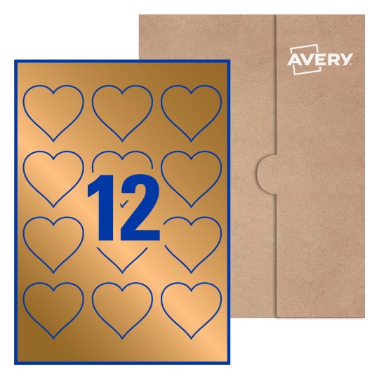 Avery heart - 54 x 58mm Heart, Avery® Blank Labels 58x54-HRT