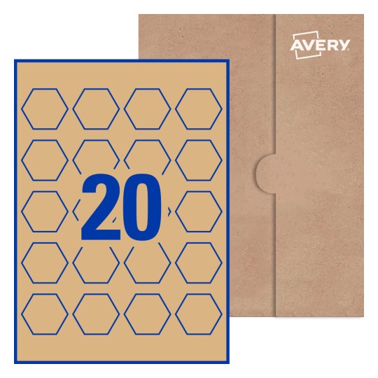 Hexagon Labels - 45 x 39mm Hexagon, Avery® Blank Labels 45x39-HEX