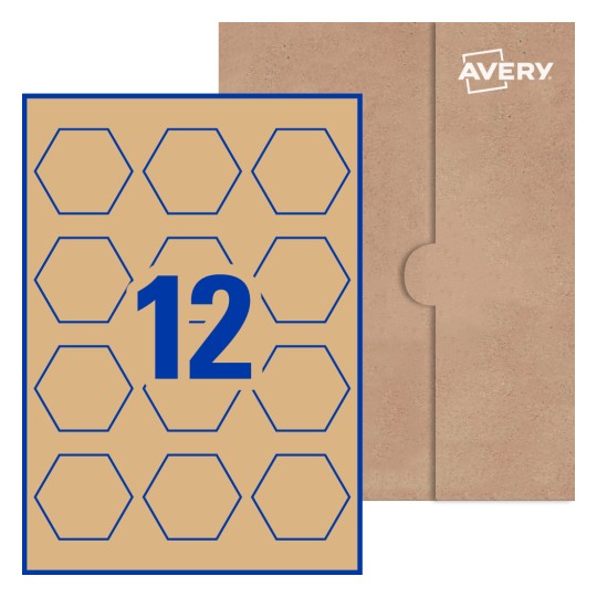 Hexagon Labels - 60 x 52mm Hexagon, Avery® Blank Labels 60x52-HEX