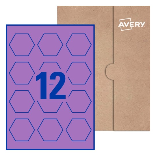 Hexagon Labels - 60 x 52mm Hexagon, Avery® Blank Labels 60x52-HEX