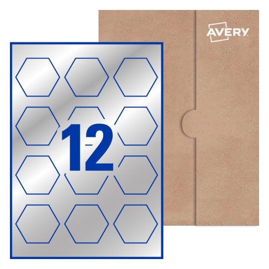 Hexagon Labels - 60 x 52mm Hexagon, Avery® Blank Labels 60x52-HEX
