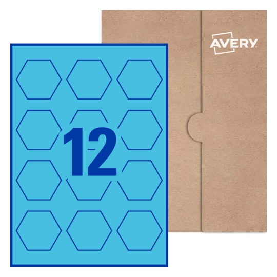 Hexagon Labels - 60 x 52mm Hexagon, Avery® Blank Labels 60x52-HEX