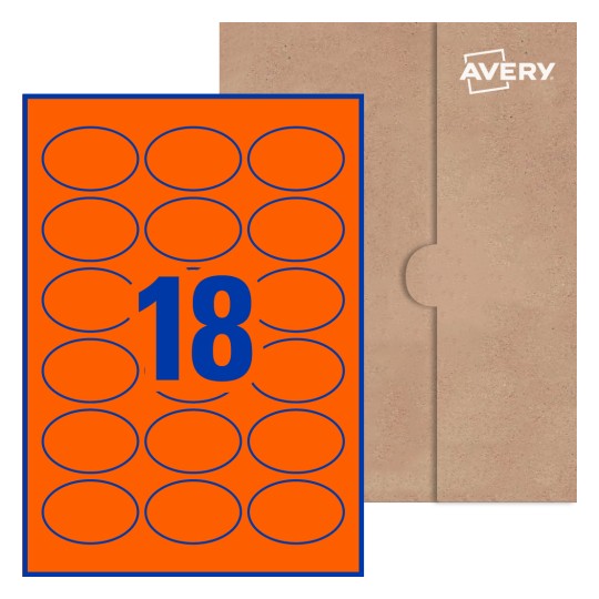 Oval Labels - 62 x 41mm Oval, Avery® Blank Labels 62x41-O