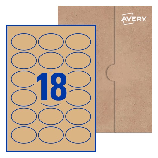 Oval Labels - 62 x 41mm Oval, Avery® Blank Labels 62x41-O