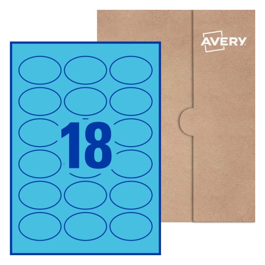 Oval Labels - 62 x 41mm Oval, Avery® Blank Labels 62x41-O