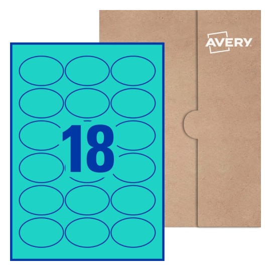 Oval Labels - 63.5 x 42.3mm Oval, Avery® Blank Labels 63x42-O