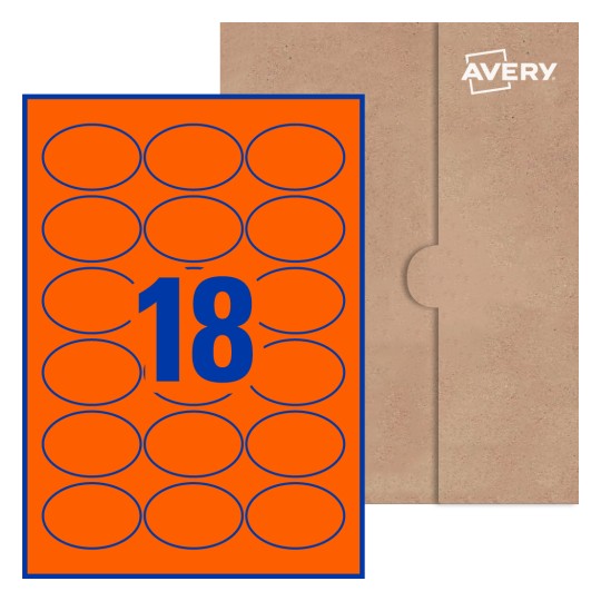 Oval Labels - 63.5 x 42.3mm Oval, Avery® Blank Labels 63x42-O