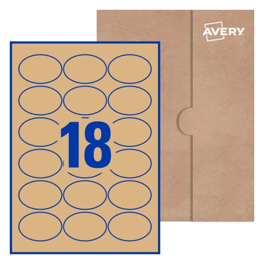 Oval Labels - 63.5 x 42.3mm Oval, Avery® Blank Labels 63x42-O