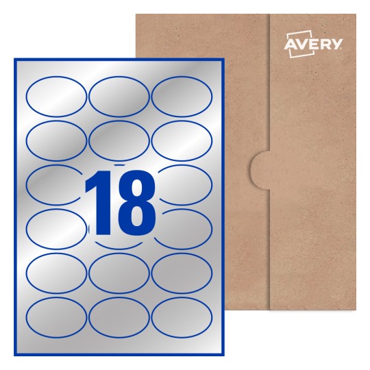 Oval Labels - 63.5 x 42.3mm Oval, Avery® Blank Labels 63x42-O