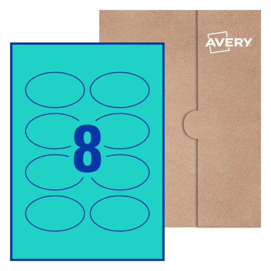 Oval Labels - 84.7 x 50.8mm Oval, Avery® Blank Labels 84x50-O
