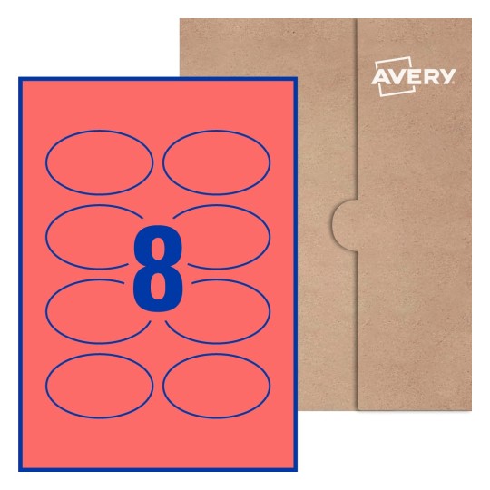 Oval Labels - 84.7 x 50.8mm Oval, Avery® Blank Labels 84x50-O