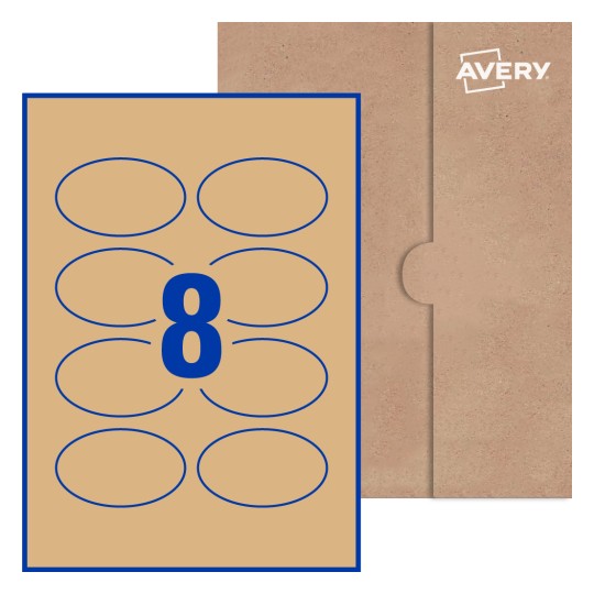 Oval Labels - 84.7 x 50.8mm Oval, Avery® Blank Labels 84x50-O