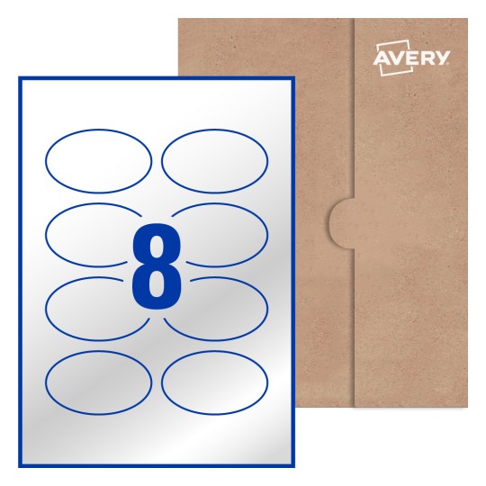 Oval Labels - 84.7 x 50.8mm Oval, Avery® Blank Labels 84x50-O