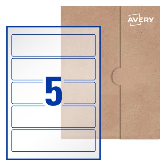 Rectangle Labels - 196 x 51mm Rectangle, Avery® Blank Labels 196x51-R