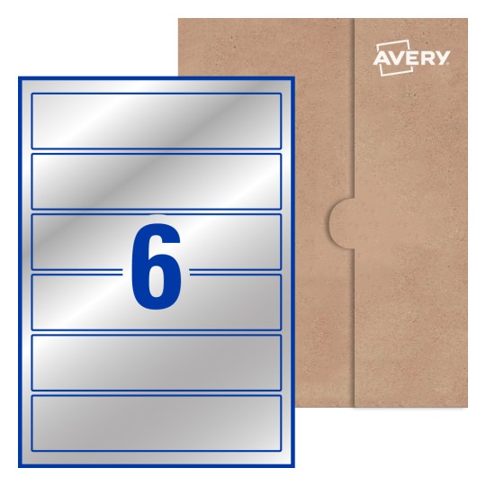 Rectangle Labels - 200 x 44.5mm Rectangle, Avery® Blank Labels 200x44-R