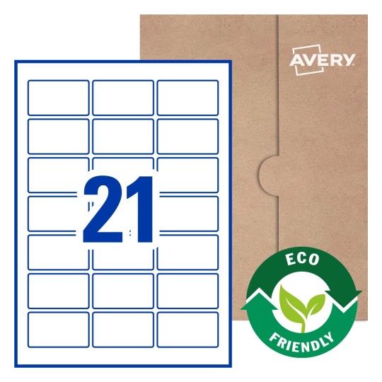 Rectangle Labels - 62 x 35.5mm Rectangle, Avery® Blank Labels 62x35-R