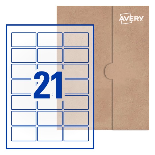 Rectangle Labels - 62 x 35.5mm Rectangle, Avery® Blank Labels 62x35-R
