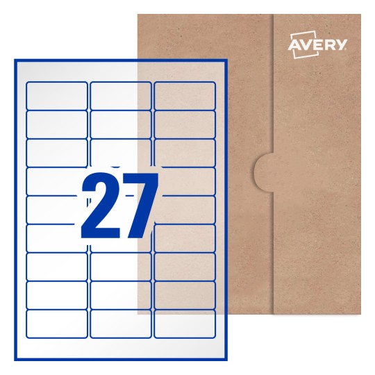 Rectangle Labels - 63.5 x 29.6mm Rectangle, Avery® Blank Labels 63x29-R
