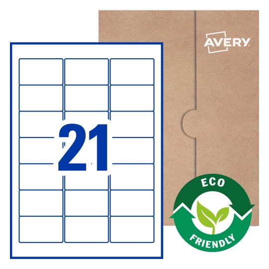Rectangle Labels - 63.5 x 38.1mm Rectangle, Avery® Blank Labels 63x38-R