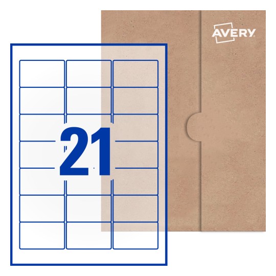 Rectangle Labels - 63.5 x 38.1mm Rectangle, Avery® Blank Labels 63x38-R
