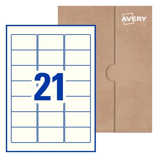 Rectangle Labels - 63.5 x 38.1mm Rectangle, Avery® Blank Labels 63x38-R