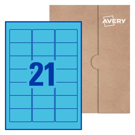 Rectangle Labels - 63.5 x 38.1mm Rectangle, Avery® Blank Labels 63x38-R