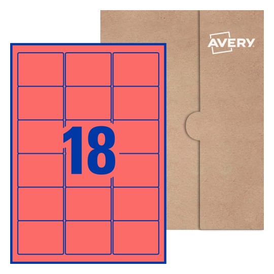 Rectangle Labels - 63.5 x 46.6mm Rectangle, Avery® Blank Labels 63x46-R