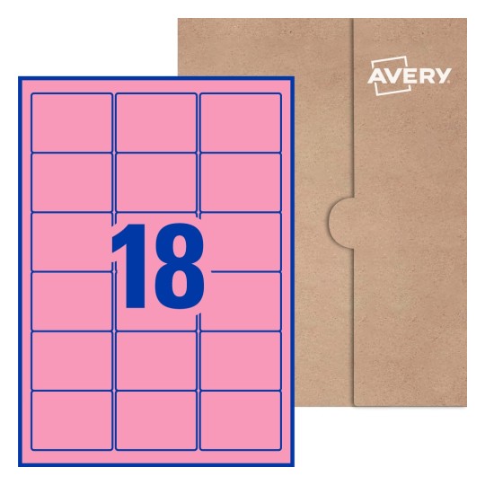 Rectangle Labels - 63.5 x 46.6mm Rectangle, Avery® Blank Labels 63x46-R