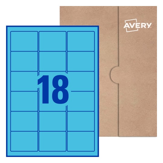 Rectangle Labels - 63.5 x 46.6mm Rectangle, Avery® Blank Labels 63x46-R