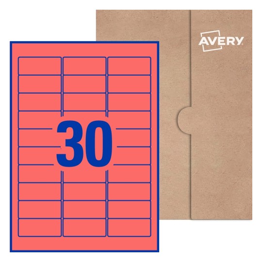 Rectangle Labels - 64 x 26.7mm Rectangle, Avery® Blank Labels 64x26-R