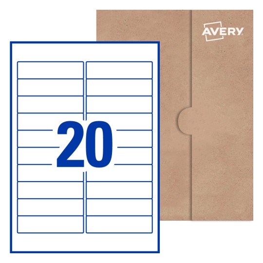 Rectangle Labels - 98 x 25.4mm Rectangle, Avery® Blank Labels 98x25-R