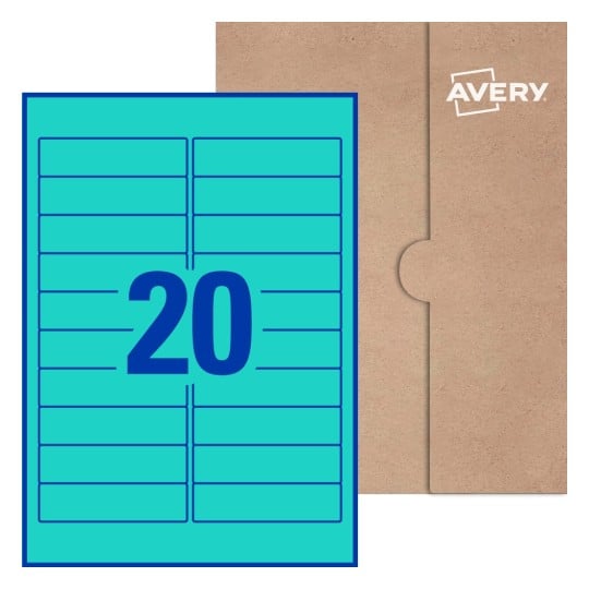 Rectangle Labels - 98 x 25.4mm Rectangle, Avery® Blank Labels 98x25-R