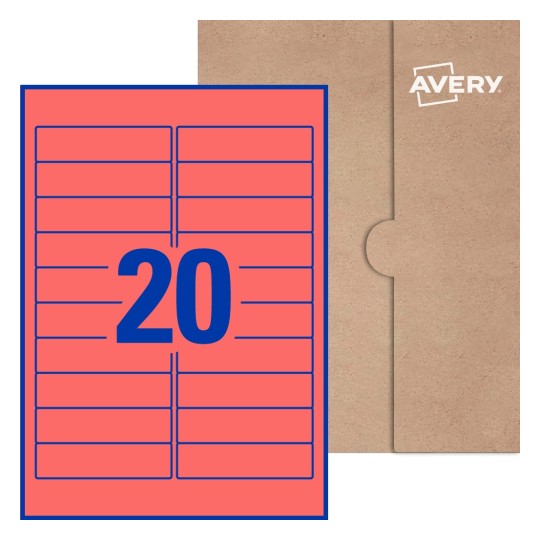 Rectangle Labels - 98 x 25.4mm Rectangle, Avery® Blank Labels 98x25-R