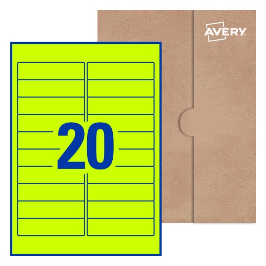 Rectangle Labels - 98 x 25.4mm Rectangle, Avery® Blank Labels 98x25-R