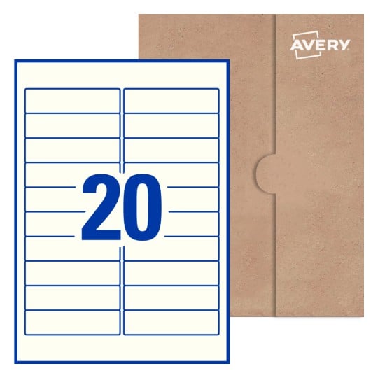 Rectangle Labels - 98 x 25.4mm Rectangle, Avery® Blank Labels 98x25-R
