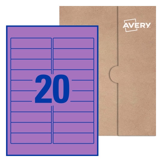 Rectangle Labels - 98 x 25.4mm Rectangle, Avery® Blank Labels 98x25-R