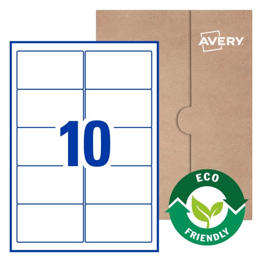 Rectangle Labels - 99.1 x 57mm Rectangle, Avery® Blank Labels 99x57-R