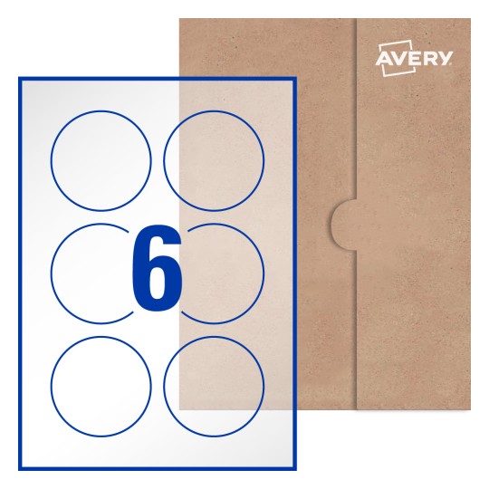 Round Labels - Ø 75mm Round, Avery® Blank Labels 75-RND
