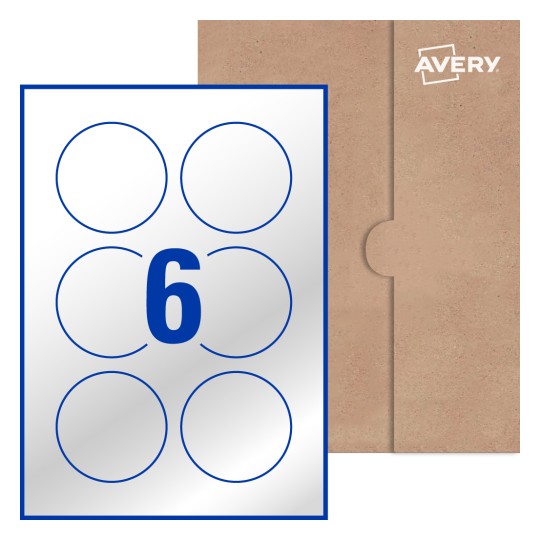 Round Labels - Ø 75mm Round, Avery® Blank Labels 75-RND