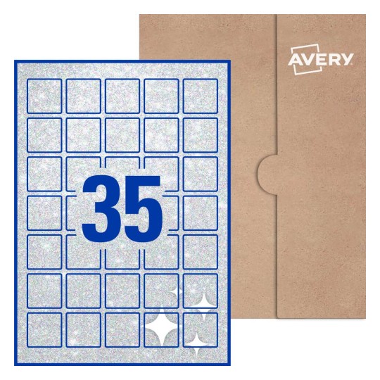 Square Labels - 35 x 35mm Square, Avery® Blank Labels 35x35-S